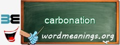 WordMeaning blackboard for carbonation